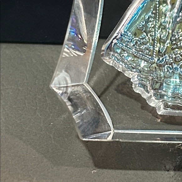 Baby Jesus Of Prague Iridescent Art Glass  Blue and Gold Accents box included - Picture 6 of 10